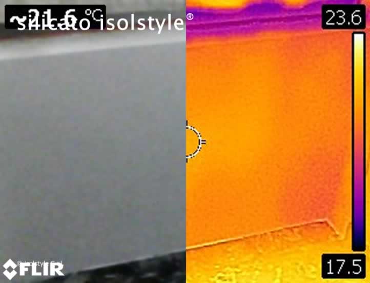 Immagine termica silicato asciutto